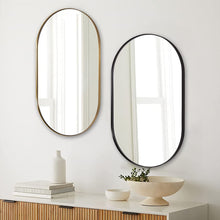 Load image into Gallery viewer, 20x33 Inch Gold Metal Frame Oval Mirror for Bathroom
