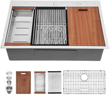Load image into Gallery viewer, 30 Inch Kitchen Stainless Steel Drop Sink
