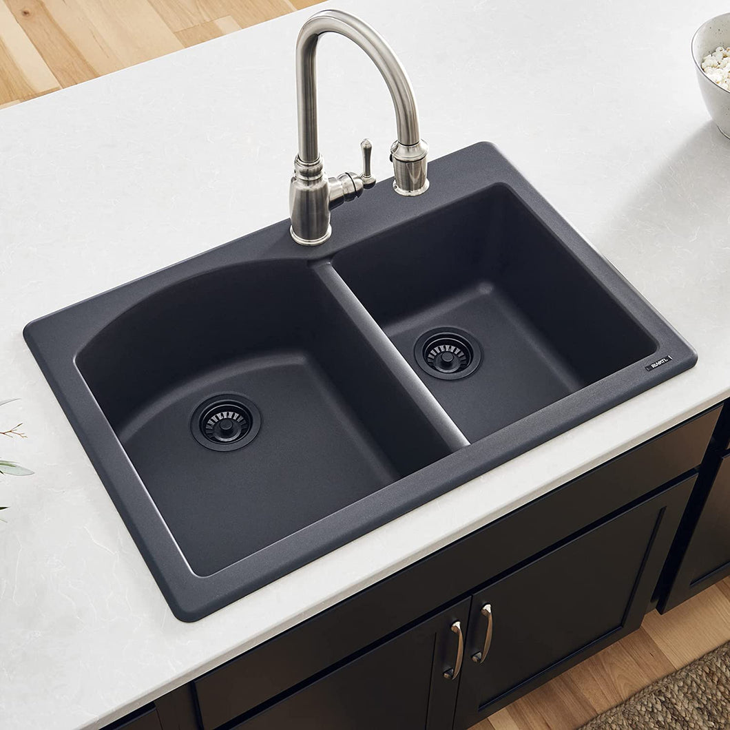 33 x 22 inch Double Bowl Kitchen Sink